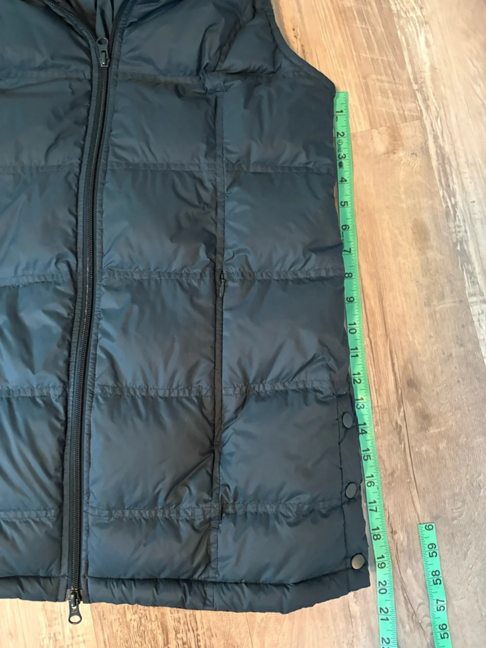 J.Jill Down Quilted Puffer Vest in Deep Teal with Sherpa Collar Size Small - Picture 5 of 15
